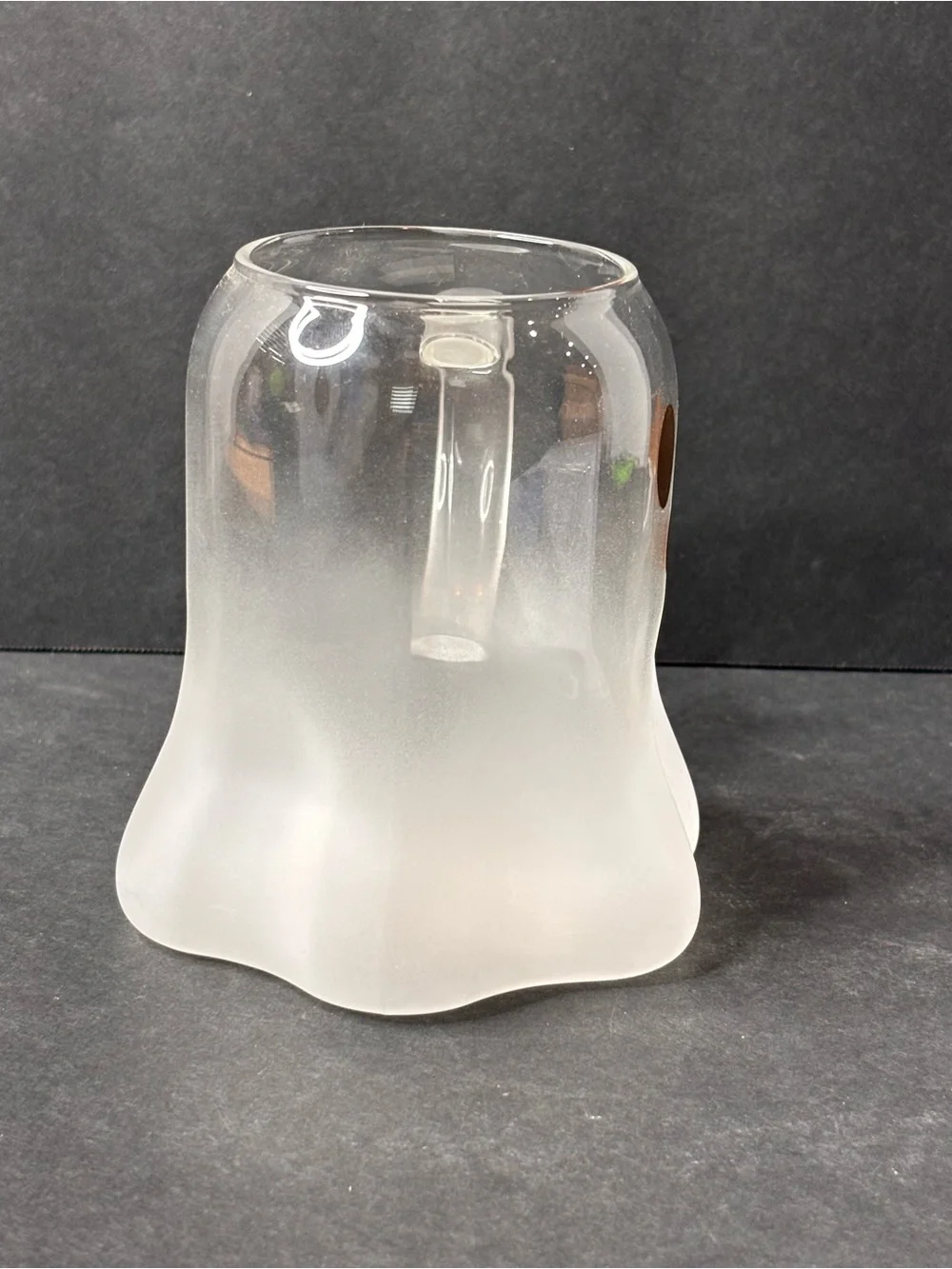 Anthropologie Ghost Borosilicate Glass Mug Halloween 4.25” New